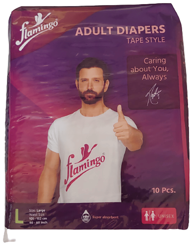 flamingo adult diaper large thumbnail 2