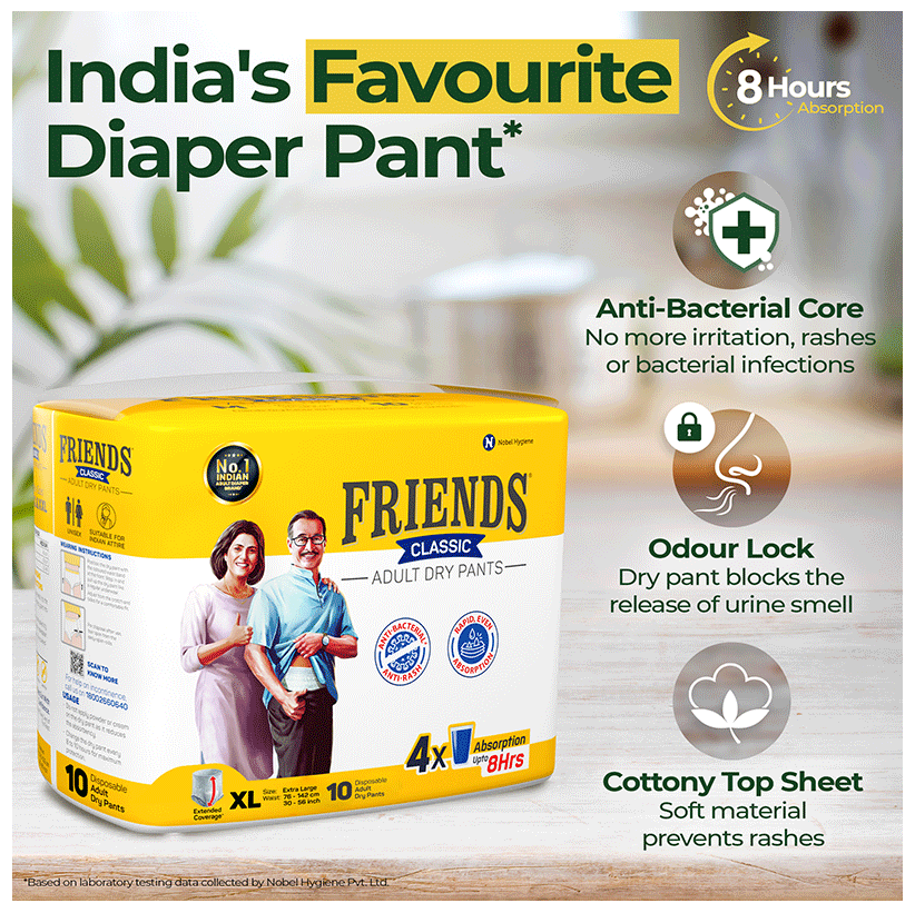 friends classic adult dry pant medium okay