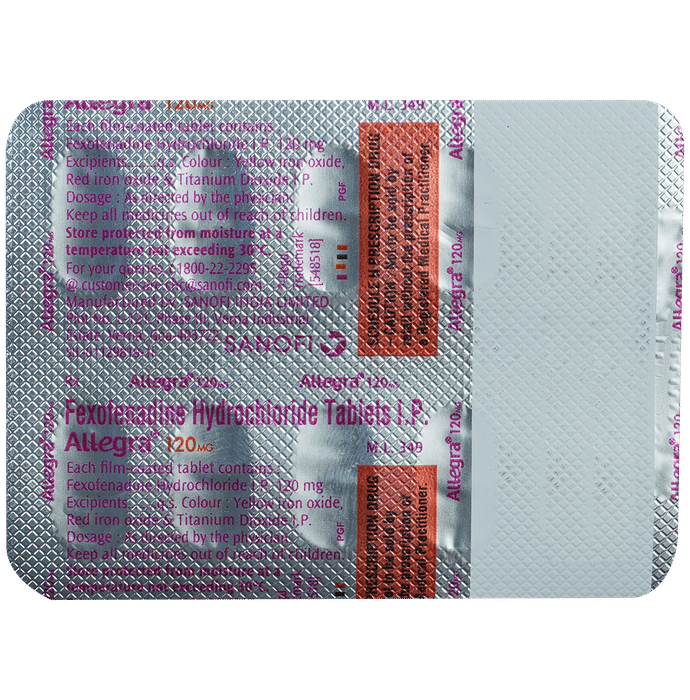 allegra 120mg tablet thumbnail 3