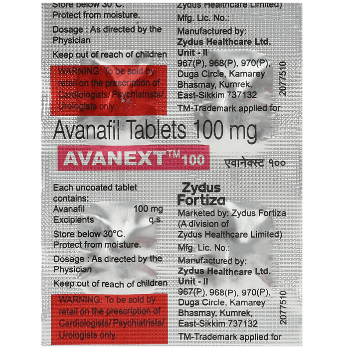 avanext 100mg tablet thumbnail 2