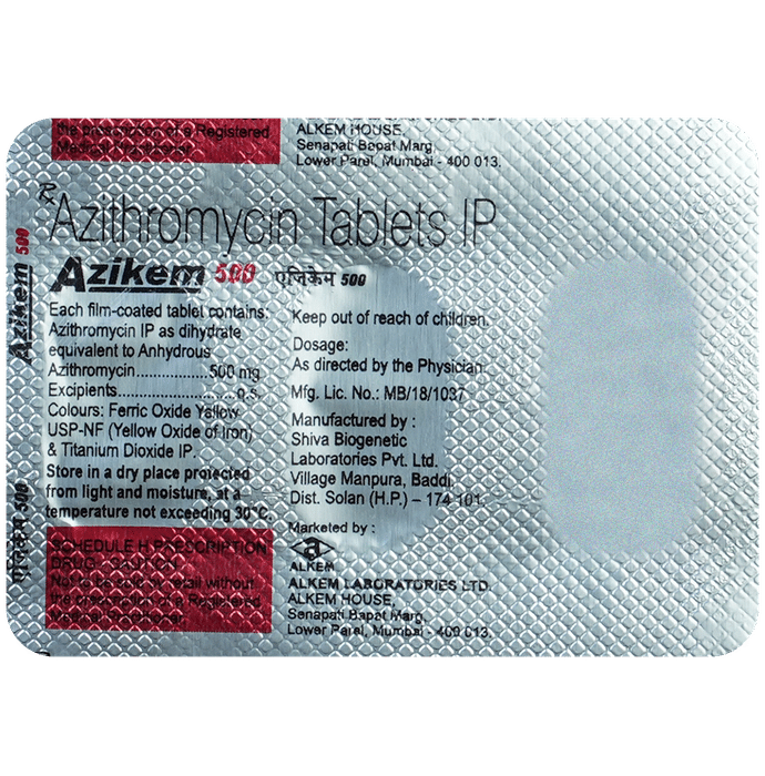 azikem 500mg tablet thumbnail 4