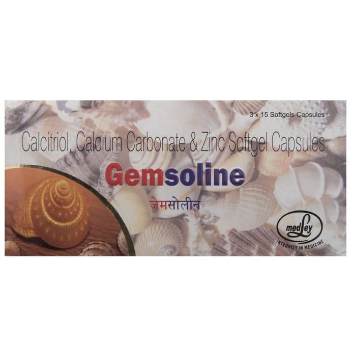 gemsoline soft gelatin capsule from medley for bone, joint and muscle care