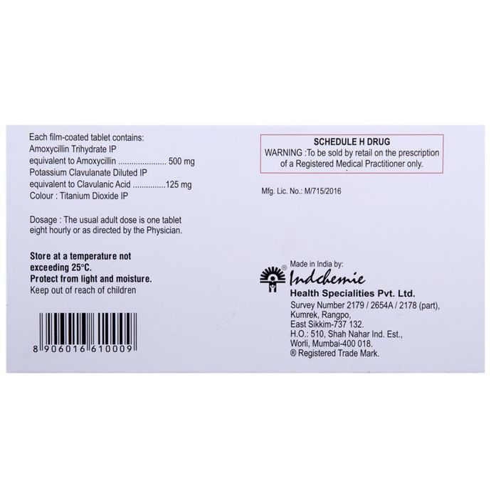 indclav 625 tablet thumbnail 3