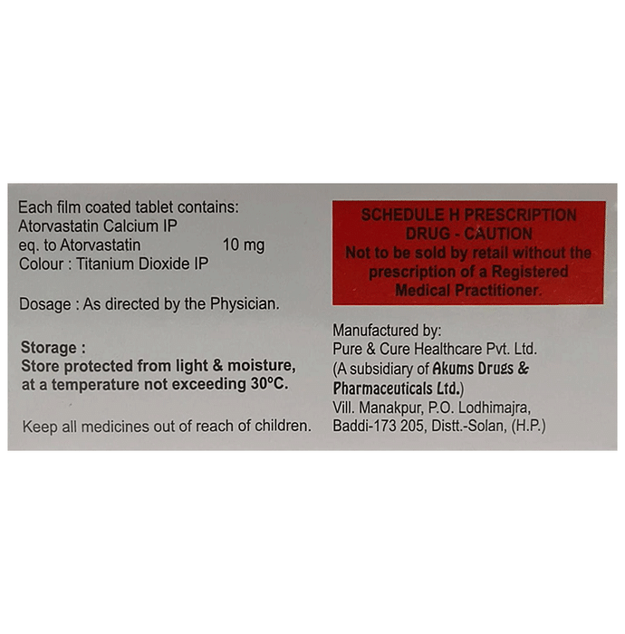 atorva 10 tablet thumbnail 3